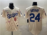 Men's Los Angeles Dodgers Front #8 Back #24 Kobe Bryant Cream 2025 Tokyo Series Limited Stitched Jersey,baseball caps,new era cap wholesale,wholesale hats